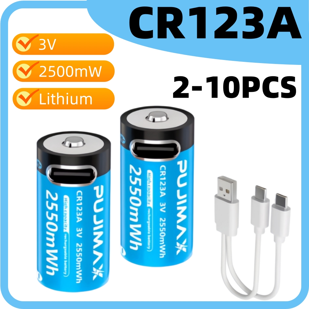 CR123A 3V 2500mWh Rechargeable - Home Security Battery Replacement ulasan dan harga