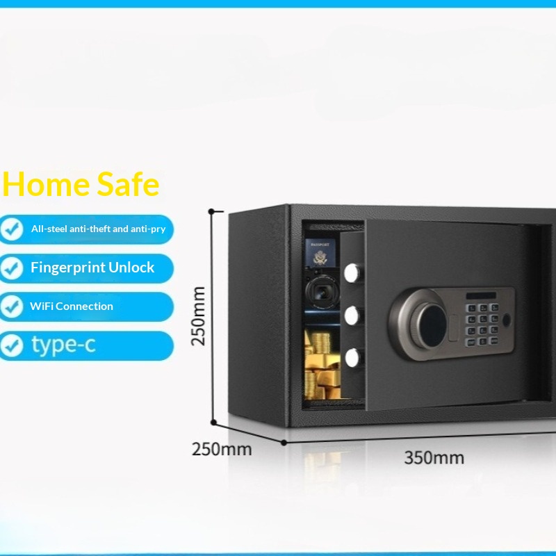 Electronic Password Safe 25cm  - Home Security Box ulasan dan harga