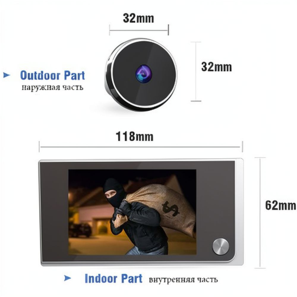 3.5 Inch LCD Digital Door View - Home Security Front Door Camera ulasan dan harga