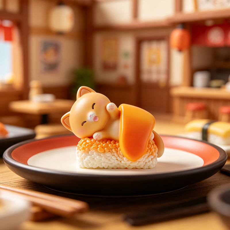 Sushi Cat Blind Box Cartoon Fi - Home Security Box ulasan dan harga