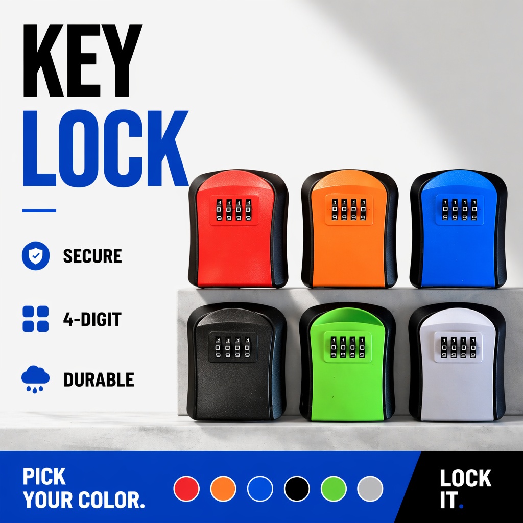 Wall Mount Waterproof Key Stor - Home Security Box ulasan dan harga