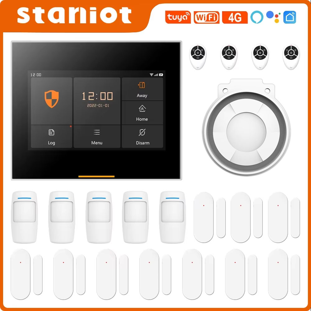 Staniot 433MHz Wireless Wifi 4 - Sim Gsm Alarm ulasan dan harga