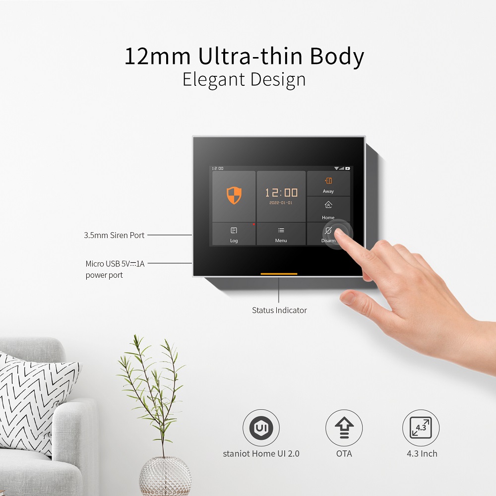 Staniot 433MHz Wireless Wifi 4 - Sim Gsm Alarm ulasan dan harga